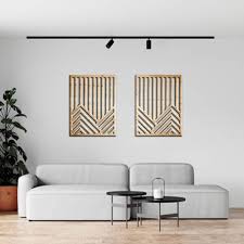 House design 7 part 1, modeling with sketchup pro 2018. Wooden 3d Pattern Cut Out 2 Panel Wall Art Geometry Pattern Wall Deco