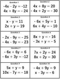 To avoid errors make sure that all like terms and equal signs are in the same columns before beginning the elimination. System Of Equations Elimination Method Partner Activity Worksheets Tpt