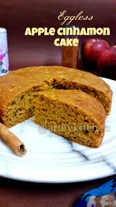 They also don't contain any flour, eggs, butter, oil or refined sugar, making them a healthy snack or breakfast. Apple Cinnamon Cake Eggless Apple Cinnamon Cake Easy Cinnamon Apple Cake At My Kitchen Cinnamon Cake Recipes Apple Cinnamon Cake Tea Cakes Recipes