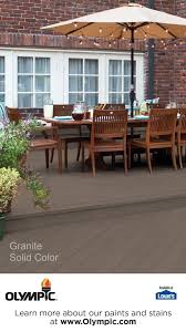 Granite Is A Part Of The Olympic Stains Solid Collection By Olympic Stains Deck Stain Colors Staining Deck Exterior Wood Stain Colors