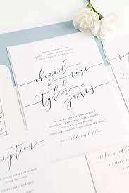 Romantic Calligraphy Wedding Invitations Shine Wedding Invitations Wedding Invitations Romantic Blue Wedding Invitations
