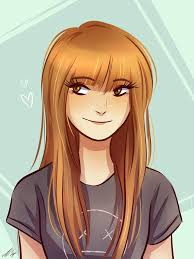 Blonde anime boy sitting in front of the bottle. Anime Girl With Green Eyes And Brown Hair