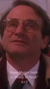 Hook Movie Maggie Smith meeting Robin Williams #rip #maggiesmith  #robinwilliams #hook #disney #ripdamemaggiesmith #damemaggiesmith  #foryoupage