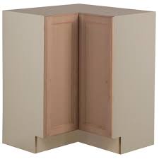 We currently have a 45 upper corner cabinet but i was thinking to just flush out the back cabinets & do away with the corner and the upper next to the window. Hampton Bay Easthaven Shaker Assembled 27 7 In X 34 5 In X 27 7 In Frameless Lazy Susan Corner Base Cabinet In Unfinished Beech Eh2835c Gb The Home Depot