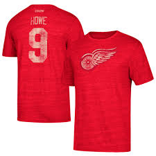 Details About Nhl Detroit Red Wings Ccm Retired Player Gordie Howe Tri Blend T Shirt