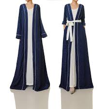 Kimono Robe Navy Polkadot Long Sleeve Duster Cardigan Women Etsy White Slip Dress Long Sleeve Maxi Dress Cardigans For Women