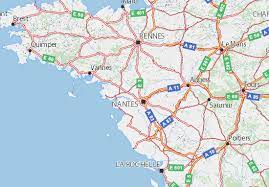 Carte des codes postaux dans le arrondissement de nantes. Carte Michelin Loire Atlantique Plan Loire Atlantique Viamichelin