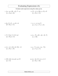 The Evaluating Five Step Algebraic Expressions With Three Variables A Math Workshe Algebraic Expressions Writing Algebraic Expressions Evaluating Expressions