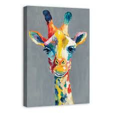 Canvas art wood art acrylic art metal art wall art sets. Colorful Giraffe Wall Art Wayfair