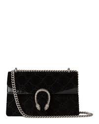 Black Dionysus Gg Velvet Small Shoulder Bag C21