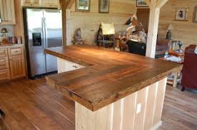 reclaimed oak counter top rustic