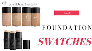 E L F Foundation Swatches