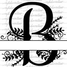 Free Free Split Monogram P Svg SVG PNG EPS DXF File