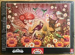 150 3 2 this is how you make a fun cardboard puzzle. 1000 Educa Purple Bird Catalina Estrada Rare Puzzles