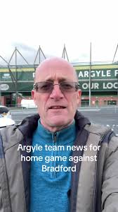 Argyle Team News Ahead of Bradford Home Game