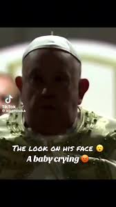 He looks Scared #pope #vatican #lucifer #luciferstomb #babycrying #por...