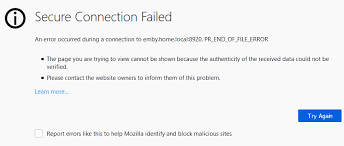 What Does The Pr End Of File Error Error Mean In Firefox Super User