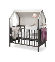 Stokke Home Bed Hazy Grey With Changer Stokke Home Bed Roof Textile Natural Sp Cribs Bed Tent Stokke
