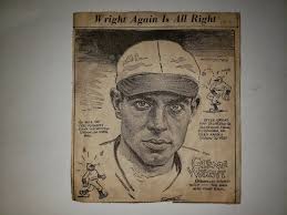 Glenn Wright 1931 Baseball Cartoon Sketch Brooklyn Dodgers