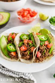 Stop buying prepared taco sauce at the grocery and prepare your own with tomato sauce, vinegar, and a mixture of spices. Gluten Free Tacos