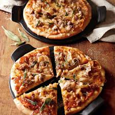 Emile Henry Individual Mini Pizza Stone Set Black Caramelized Onions Pizza Stone Food