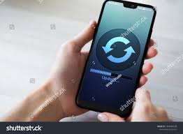 Software Update Downloading Progress On Smartphone Screen Internet And Technology Concept Ad Affiliate Downloading Pro In 2020 Software Update Smartphone Phone