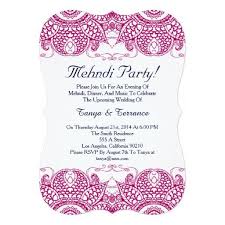 Party Invitation Scallop Fushia Evening Wedding Invitations Mehndi Party Party Invitations