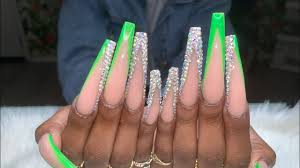 Once the acrylic has been filed down much as. Acrylic Nails Tutorial Xx Long Nails Acrylic Fill In Saint Patrick S Nails Youtube