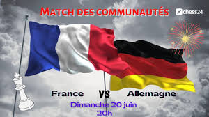 Le coup d'envoi du match entre allemagne et france, sera donné le 21. Livevideo