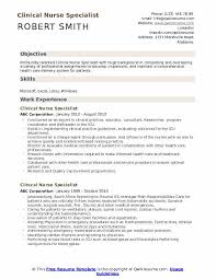 clinical nurse specialist resume