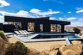 Black Desert House In Yucca Valley California Architecture Art Designs Desert Homes Architecture House Architecture