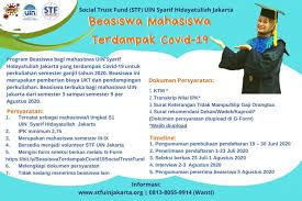 Surat pernyataan ini merupakan persyaratan penting agar sekolah untuk mempermudah membuat surat pernyataan orang tua ini, saya berikan contoh formatnya sebagai berikut Beasiswa Mahasiswa Terdampak Covid 19 Stf Uin Jakarta