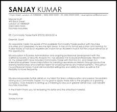 Commodity Trader Cover Letter Sample Cover Letter Templates Examples