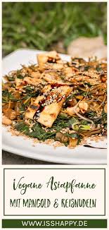 Veganes Mangold Rezept Mit Reisnudeln Erdnussen Einfach Lecker Gesund Mit Einer Handvoll Simp Mangold Rezepte Gesunde Vegane Rezepte Asiatische Rezepte