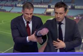 Pair were both on tv yesterday running rule over manchester city and chelsea's wins over arsenal and manchester united. Video Carragher And Neville Bicker Over Mnf Screen
