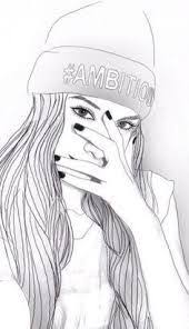 Resultats De Recherche D Images Pour Swag Dessin Dessin Noir Et Blanc Photo Dessin Dessin Fille