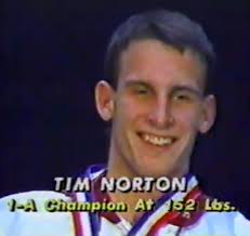 1993 Iowa HS State Wrestling Champion at 1A 152, Tim Norton, Sr.,  Clarksville PLACERS 1. Tim Norton, Sr., Clarksville 2. Rob Wadle, Sr.,  Southeast Warren 3. Andy Hensley, Sr., CAM, Anita 4.