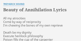 Listen to beauty of annihilation on spotify. Beauty Of Annihilation Lyrics By Treyarch Sound All My Atrocities Come