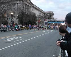 Image of city street blocked off for a marathon