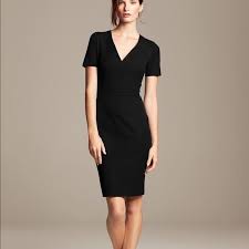 Banana Republic Black Dress Black Dress Black Knee Length Dress Dresses