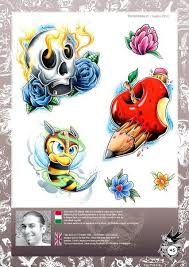 Tattoo Flash Collection Vol 00 03 New School Tattoo Colorful Drawings Badass Art