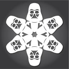 How To Make Star Wars Snowflakes With Paper Scissors And The Force Underwire Wired Com Star Wars Snowflakes Template Star Wars Snowflakes Star Wars Diy