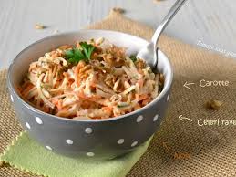 Salade De Celeri Rave Et Carotte Aux Noix Salade Celeri Celerie Rave Recette Celeri Rave