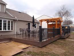 Building a deck has never been easier. Yardley Pa Composite Deck Building With Railing Pergola
