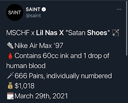 Lil nas x is dropping a shoe to match his latest controversial music video. 0fuqohszcsewcm