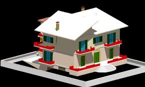Since this lesson is an introduction to 3d, i want you to focus on only a few for cylindrical shapes like cups, jars, pop cans and vases, you can use the method below: 2d 3d House Project In Autocad Cad Download 2 12 Mb Bibliocad