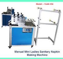 Low cost manual mini ladies sanitary napkin pad pads manufacturing making  machine for sale best price in india