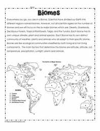 Biome Facts And Map Of Biomes Biomes Science Worksheets Elementary Science