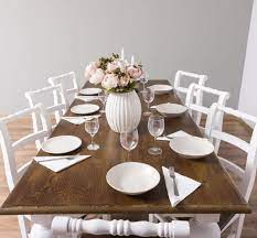 If you're looking to remodel your entire dining room, we have a selection of oak dining room sets. Casa Padrino Country Style Dining Room Furniture Set Brown White 1 Dining Table 8 Dining Chairs Solid Wood Dining Room Furniture Country Style Furniture