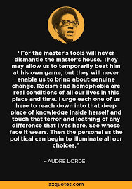 Audre Lorde Quote For The Master S Tools Will Never Dismantle The Master S House